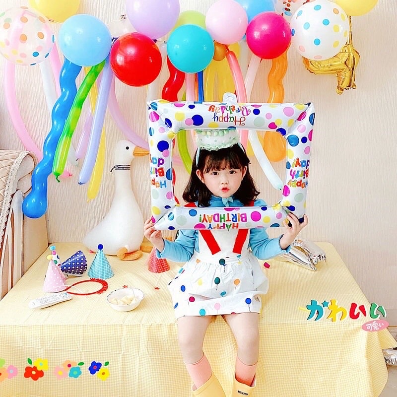 Bóng hình khung ảnh chụp hình dễ thương sinh nhật hàn quốc