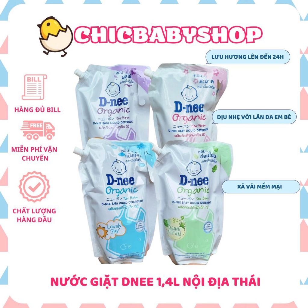 Nước giặt Dnee THÁI nội địa mẫu mới 1,4L cho bé