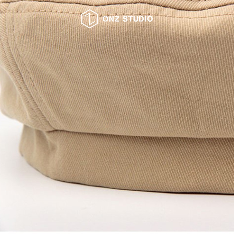 Mũ nồi beret ONZ - Nón beret cotton siêu nhẹ thoáng khí có dây điều chỉnh vintage Hàn Quốc nữ tính BR03