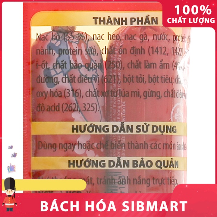 Xúc xích Bò tiệt trùng Vissan 280g (4 cây) - Bách Hóa SibMart - SA0034