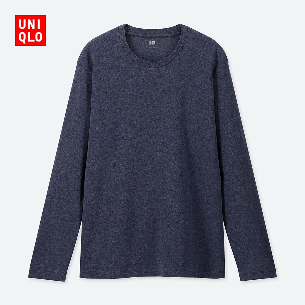 Mới Áo Thun Uniqlo Cổ Tròn Tay Dài Cho Nam 418696 Uniqlo