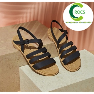 Giày sandal nhựa đi mưa chống hôi chân -Croslite-Tulum-Sandal-W cho nữ màu đen