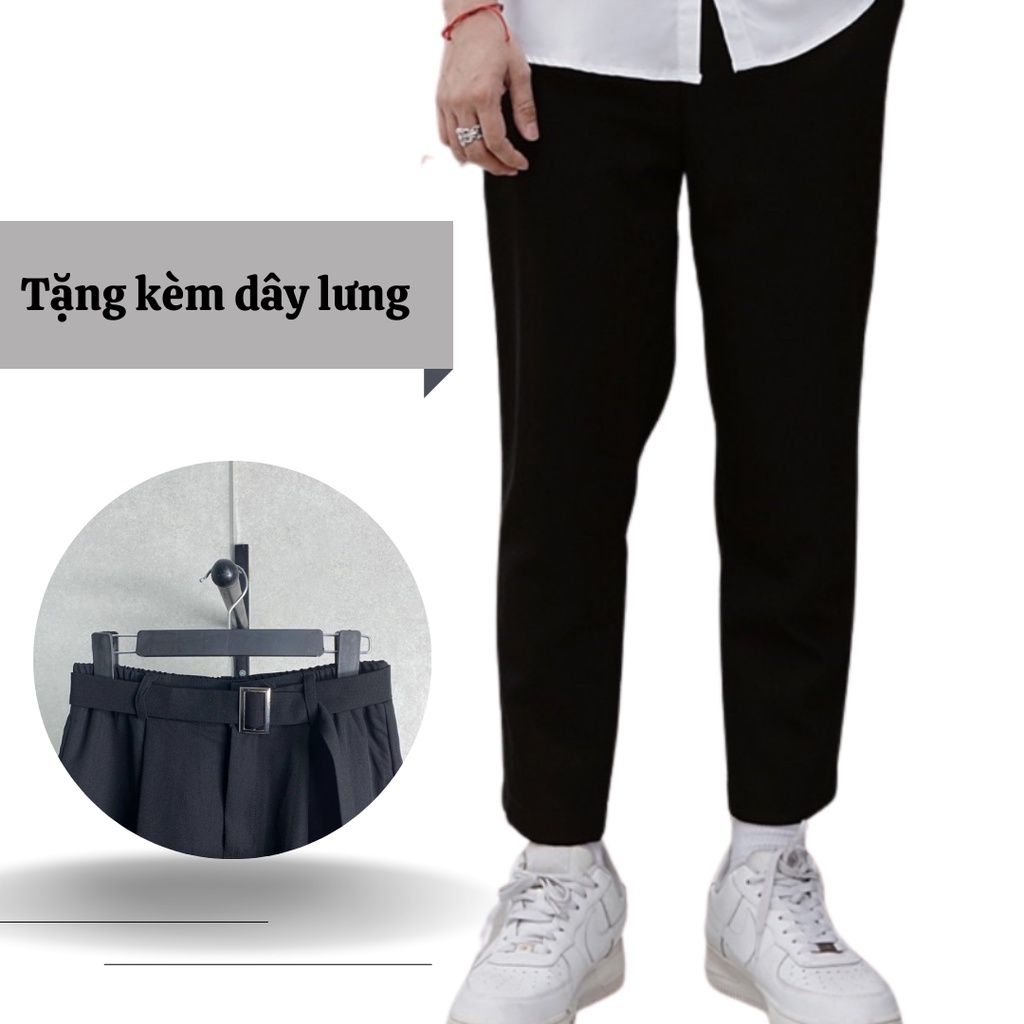 Quần âu cạp cao nam MALTRIK Bigsize, quần tây vải tuyết mưa cao cấp tặng kèm đai lưng có size lớn đến 130kg