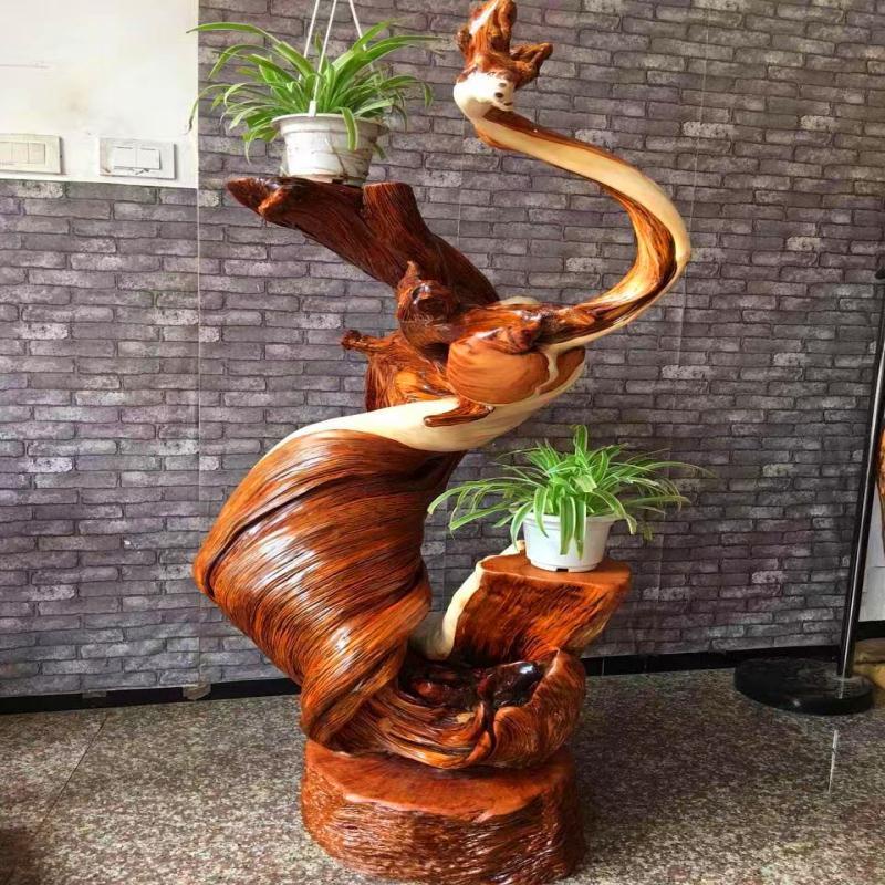 ◎☞✙Taihang ya cây bách đồ trang trí gốc cây khắc lão hóa ống đựng bút tự nhiên phù hợp với gỗ Zen khắc gỗ phòng khách đứ