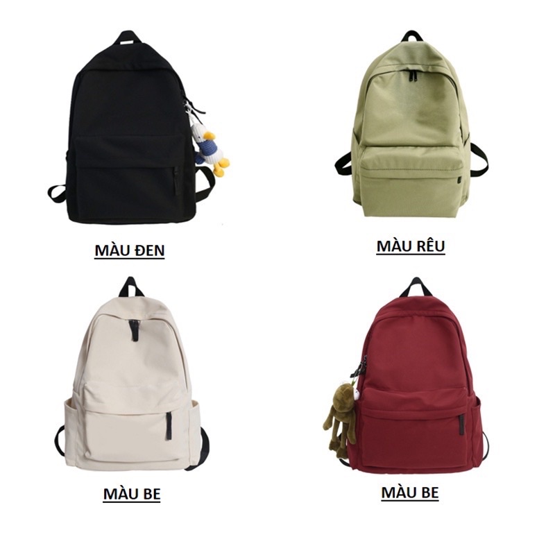 Balo Nam Nữ Thời Trang Hàn Quốc, Balo Ulzzang Basic Trơn