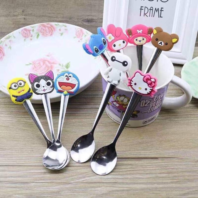 Muỗng Inox Hình Nhân Vật Hoạt Hình Dễ Thương