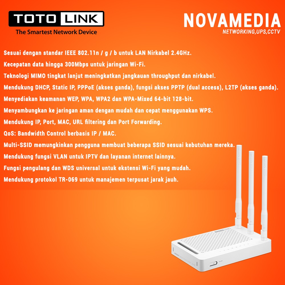 Bộ Phát Wifi Totolink N302r Plus 300mbps