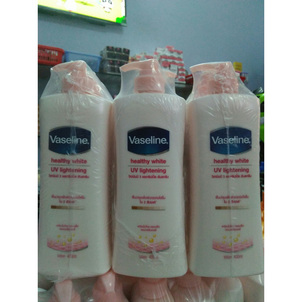 Sữa dưỡng thế vaseline trắng da chống nắng 400 ml