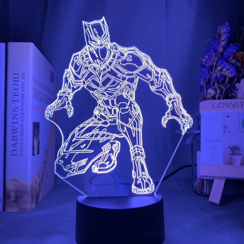 Đèn Ngủ LED 3D 7 Màu Hình Siêu Anh Hùng Marvel