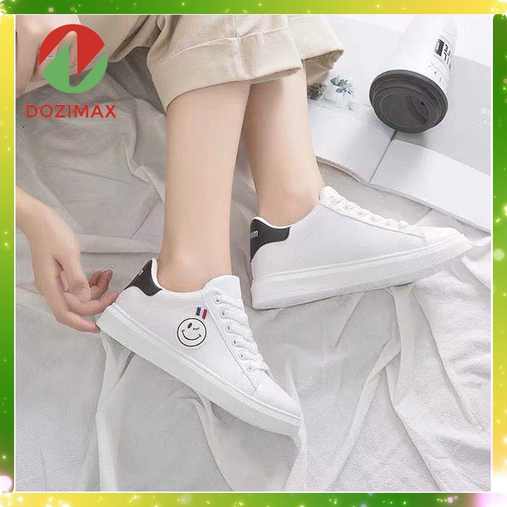 Giày sneaker nữ gót 3 màu SMILE phong cách hàn quốc siêu nhẹ, siêu êm chân