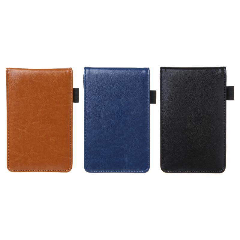 ST❀ Multifunction Pocket Planner A7 Notebook Small Notepad Note Book Leather Cover Business Diary Memos
