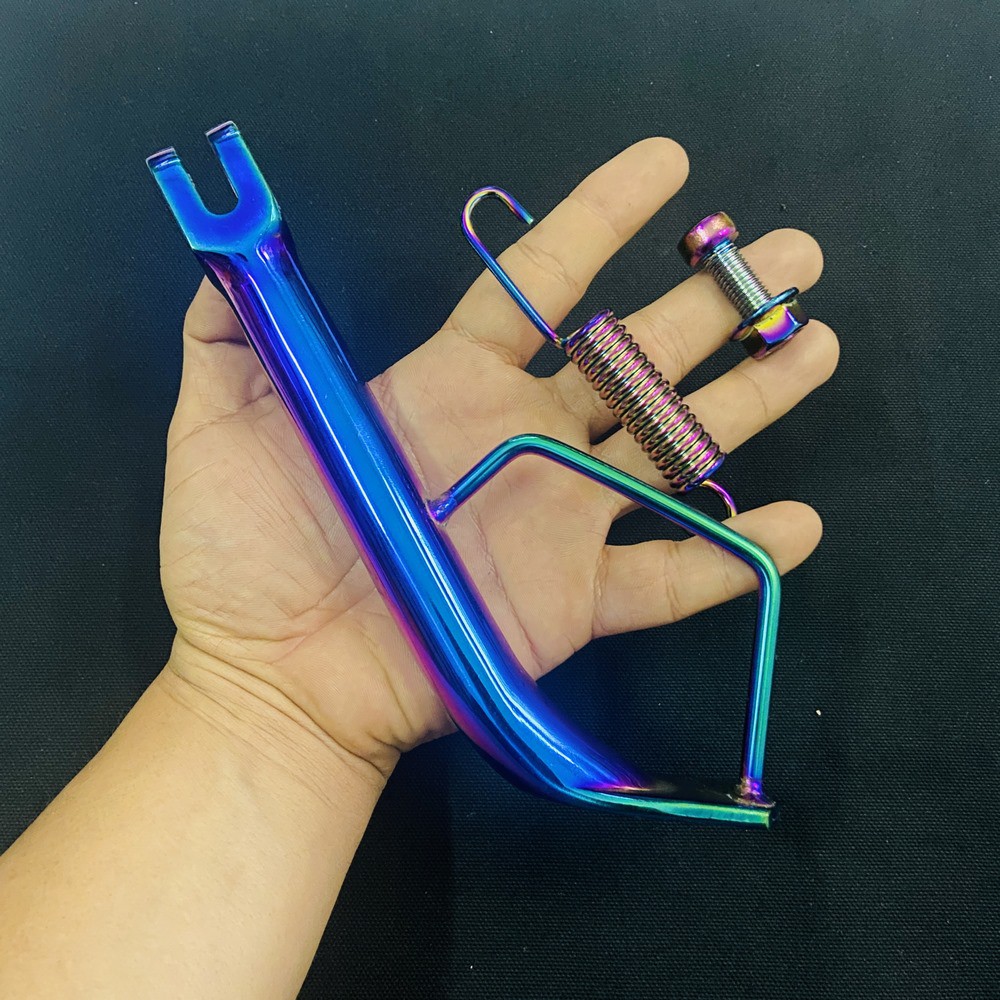 CHÂN CHỐNG XE MÁY VARIO, CLICK THÁI INOX 304 ĐÚC ĐẶC 100% KÈM LÒ XO, ỐC CỐT, TÁN MÀU SẮC ĐỒNG ĐIỆU, ĐỒ CHƠI XE MÁY