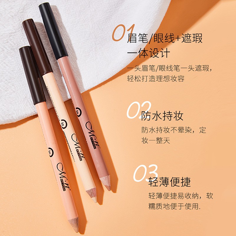 [Hàng mới về] Bút Che Khuyết Điểm / Kẻ Mắt / Lông Mày Hai Đầu Đa Năng Tiện Lợi | BigBuy360 - bigbuy360.vn