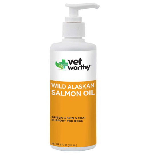 Dầu cá hồi cho chó mèo Vet Worthy - 32 Oz 946ml của Mỹ