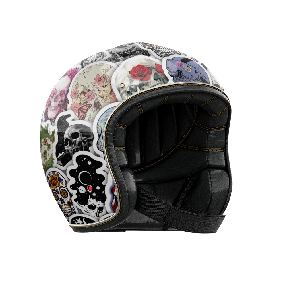 Set 50 cái Sticker Skull, Sticker Đầu Lâu Chống Nước, Hình dán Đầu quỷ dán mũ bảo hiểm, dán laptop, dán xe, vali...