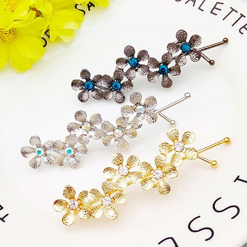 Kẹp tóc kim loại tạo hình sừng tuần lộc dễ thương cho nữ