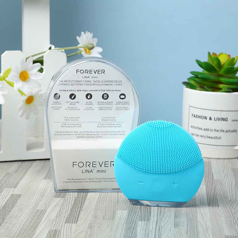 Máy Rửa Mặt Công Nghệ Sóng Âm Máy Rửa Mặt FOREVER Mini Làm Sạch Bụi Bẩn Chất Nhờn Massger Mặt Cho Da Mịn Màng Căng Bóng