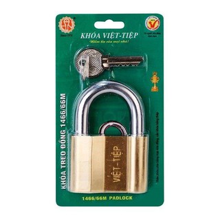 Ổ khóa cửa treo việt tiệp đồng thau 6.6 phân 1466/66m