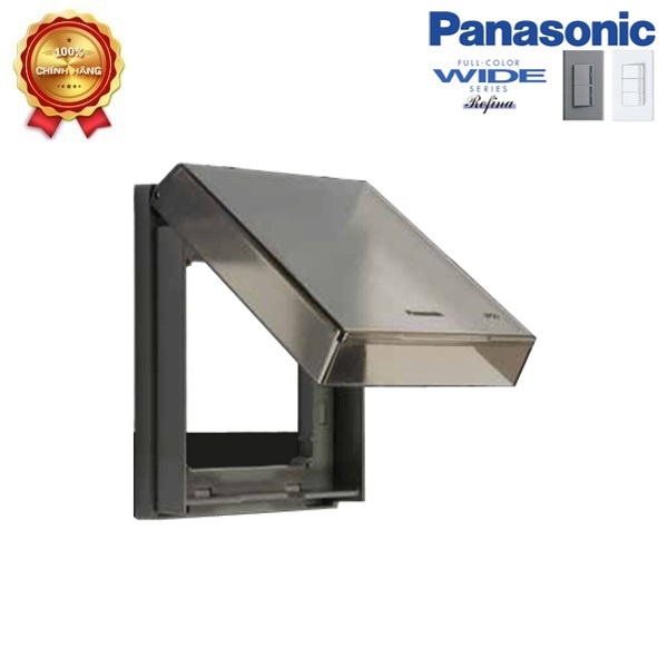 MẶT CÓ NẮP CHE MƯA CHUẨN BS PANASONIC WIDE REFINA IP55 WBG8981-P
