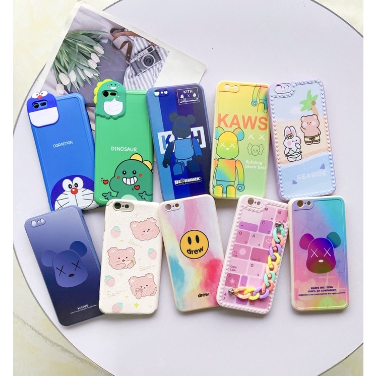 (ẢNH THẬT) Ốp lưng iphone 6pl/6spl hình khủng long, doraemon, drew, kwas