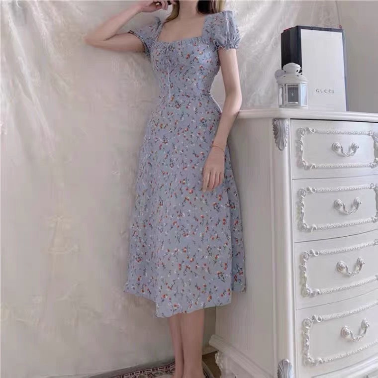 Đầm Hoa Tay Lửng Thời Trang Dành Cho Nữ