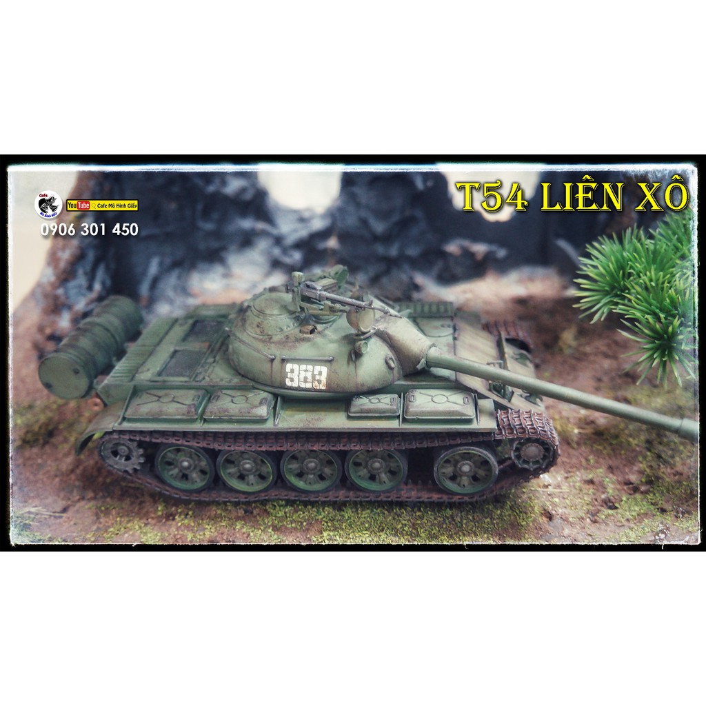 Mô hình xe tăng hạng trung main batle tank T-54 Nga, xe tăng T54