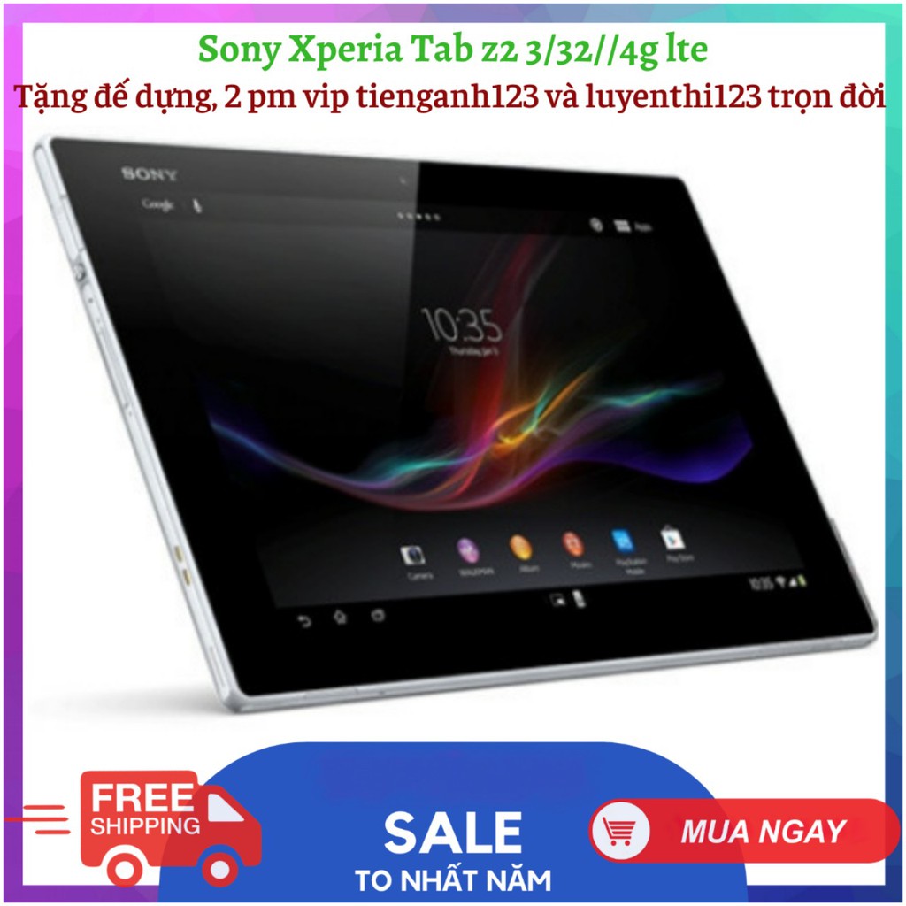 Máy tính bảng SONY TABLET Z2 wifi tặng đế dựng, 2 phần mềm vip tienganh123, luyenthi123 trọn đời máy | WebRaoVat - webraovat.net.vn