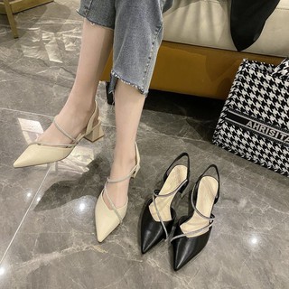 (S145) Giầy cao gót nữ 5 phân dây đá (Mã B06)