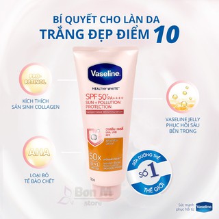 Sữa dưỡng thể trắng da vaseline 50x spf 50+ thái lan 320 ml