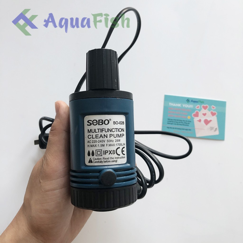 Máy Hút Phân Cá Chạy Điện Sobo BO-028 Cho Bể Cá Cảnh
