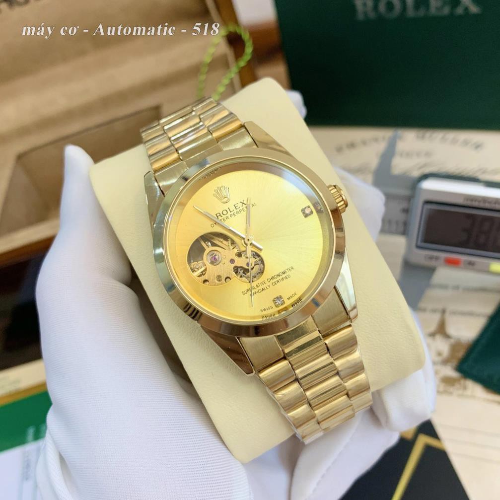 [Máy cơ] Đồng hồ nam Ro.colec mạ vàng 18k automatic chống nước lộ cợ DH518 - Shop953 | BigBuy360 - bigbuy360.vn