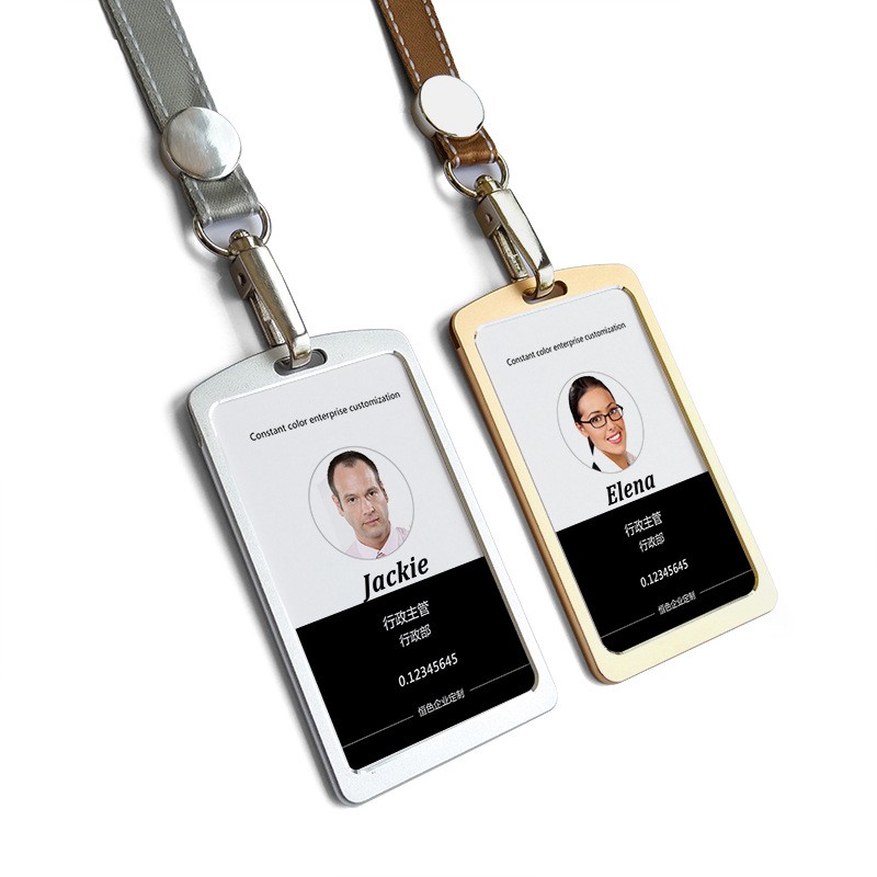 Dây Đeo Thẻ ID Bằng Hợp Kim Nhôm Thời Trang