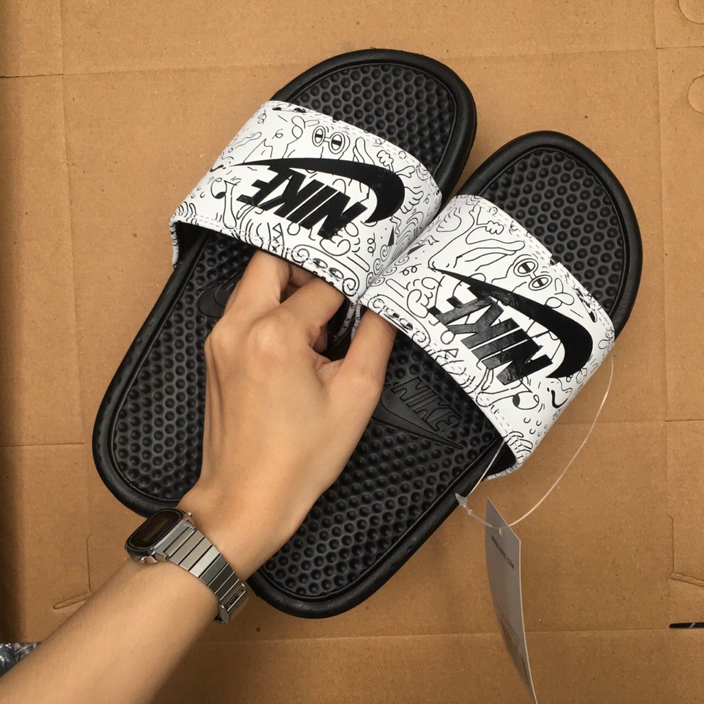 Dép 🅝🅘🅚🅔 𝑏𝑎𝑛𝑒𝑠𝑠𝑖 Cartoon classic chất đẹp (tặng box)