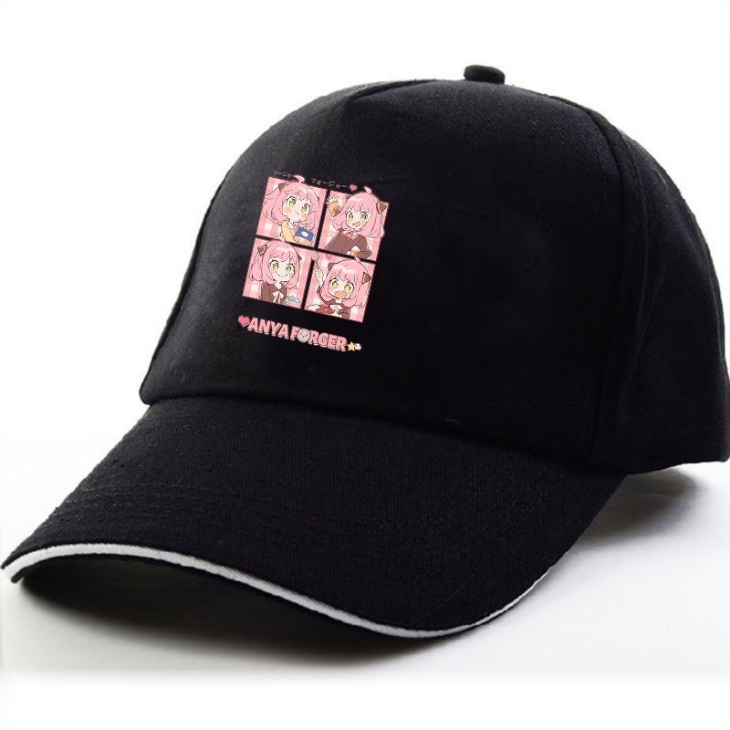 Mũ lưỡi trai in hình ANYA ver ĂN UỐNG Spy x Family xinh xắn thời trang phong cách anime chibi cá tính