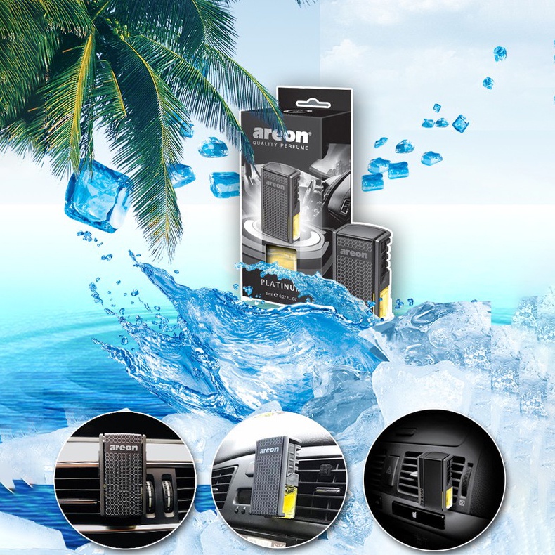 Nước Hoa AREON, Nước Hoa Ô Tô Kẹp Cửa Gió Khử Mùi Xe Hơi Mát Dịu