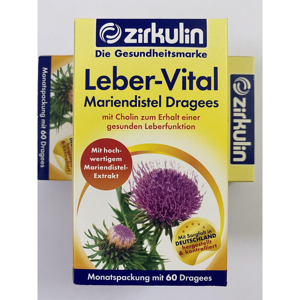 Zirkulin Leber Vital Viên Uống Giải Độc Gan, Tăng Cường Chức Năng Gan Chính Hãng Đức