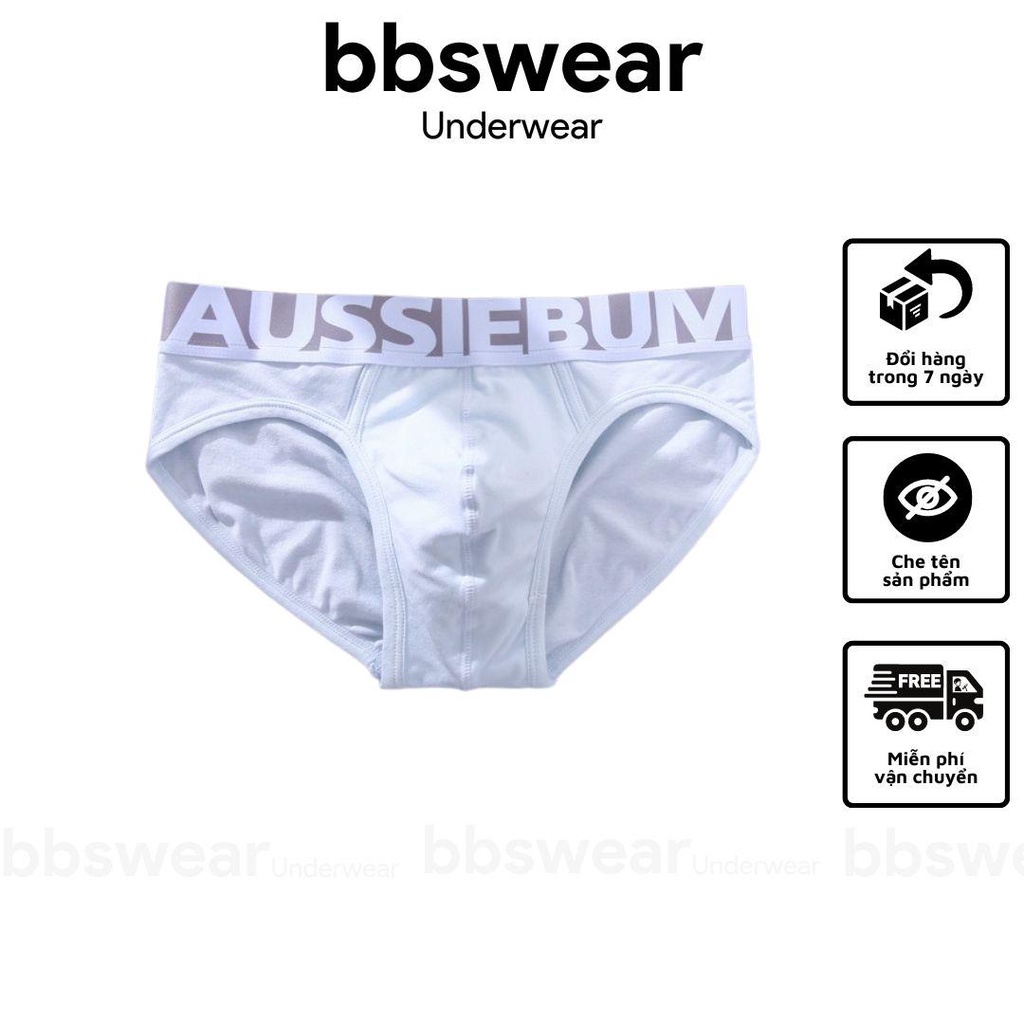 Quần lót nam tam giác AUSIEBUM cotton thoáng mát cao cấp sịp nam brief lưng bản to BBS SPORTWEAR
