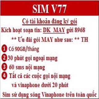 Sim Data miễn phí 90gb