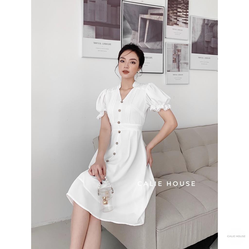 Váy dáng xòa xếp ly thanh lịch thời trang thiết kế nữ Calie House V304