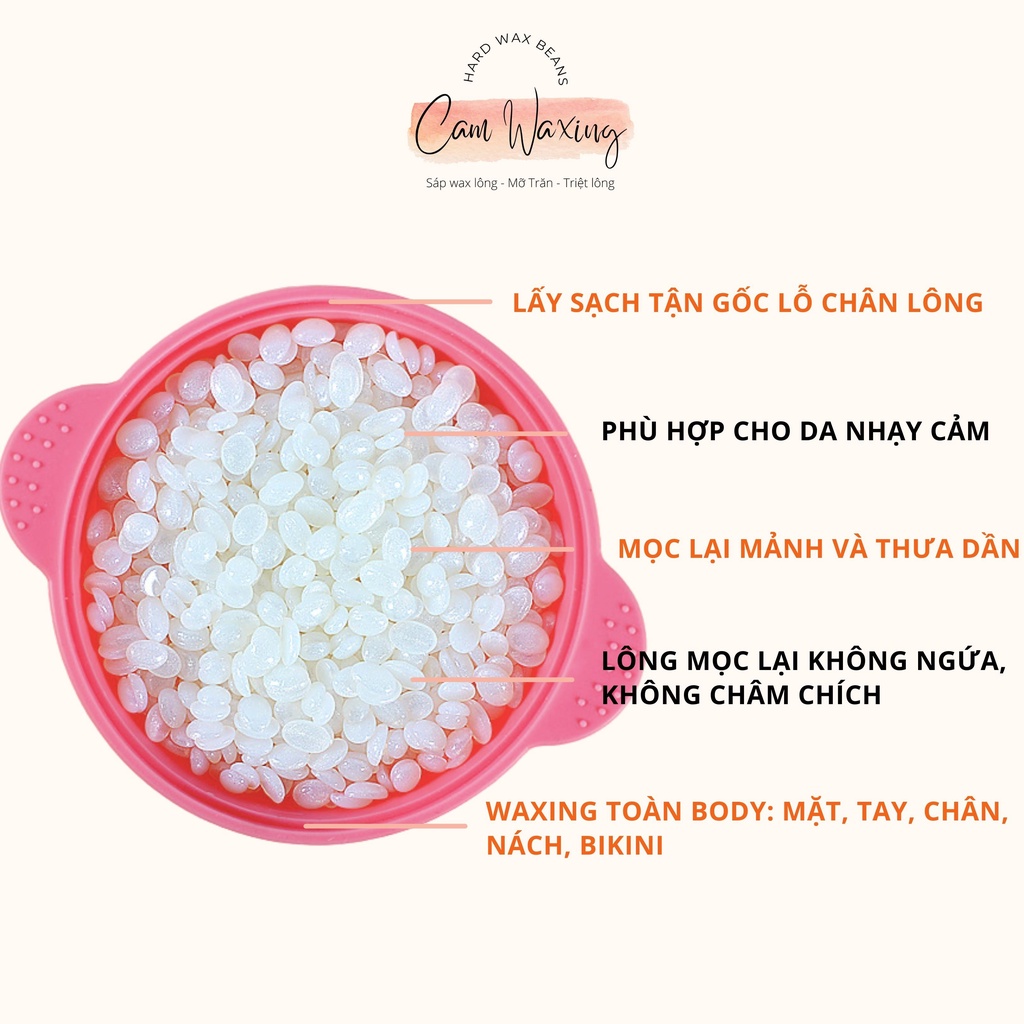 SÁP WAX CAO CẤP TẨY LÔNG TRIỆT LÔNG TẶNG KÈM QUE WAX HÀNG CHÍNH HÃNG