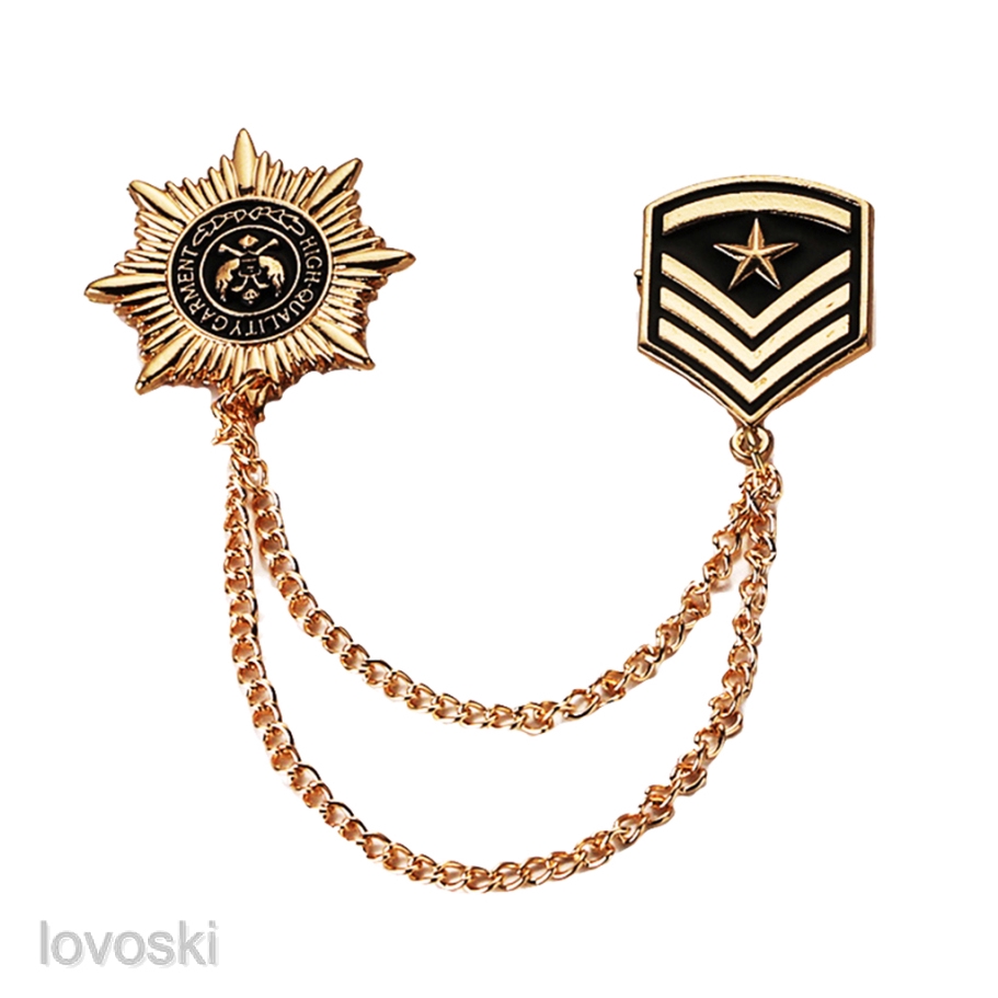 [Lovoski] Trâm Cài Áo Sơ Mi Nam Hình Ngôi Sao Phối Tua Rua Phong Cách