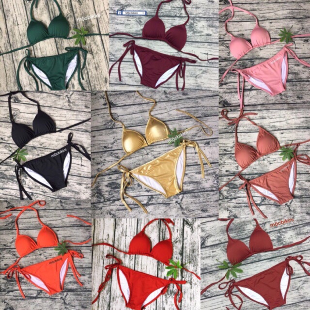 Bikini tam giác basic full màu