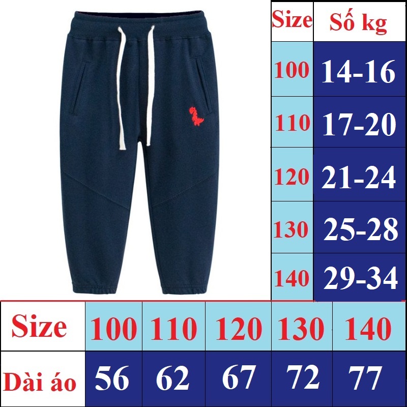 Quần dài bé trai hàn quốc xuất dư size đại cho bé từ 2 đến 10 tuổi - Hãng 27kids