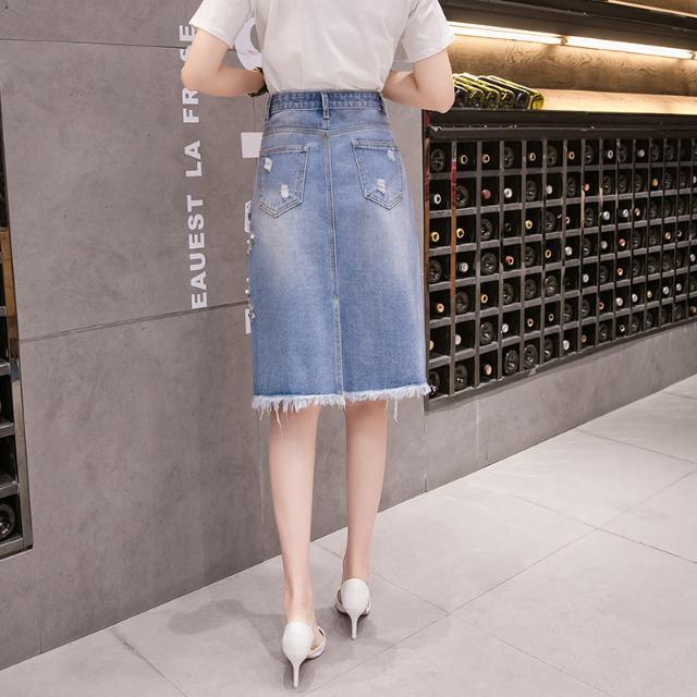Đầm Denim Dáng Ôm In Hoa Thời Trang 2022