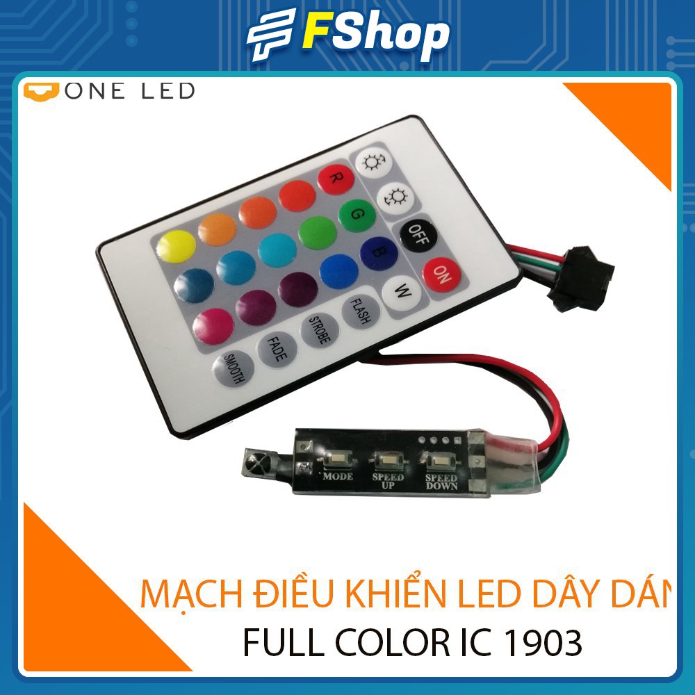 Mạch điều khiển LED DÂY DÁN FULLCOLOR 1903 OneLED (tặng kèm remote 24 phím)