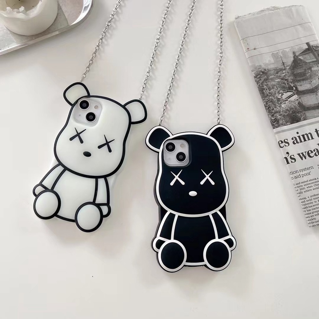Ốp Điện Thoại Silicone Mềm Hình Gấu Kwas 3D Cho iPhone 13 Pro Max 12 Pro Max 11 Pro Max XR Xs Max 6 6s 7 8 Plus