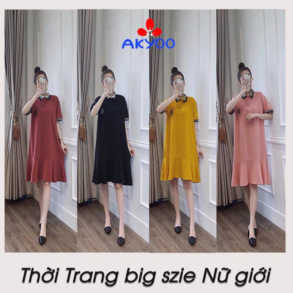 {FREE SHIP} ĐẦM POLO 4 MÀU TRẺ TRUNG BIGSIZE 50-80kg (Tuỳ số đo) (Có video) HÌNH THẬT 😘