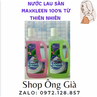 MAXKLEEN - Đón đầu xu thế 100% Được sản xuất thừ THIÊN NHIÊN  NƯỚC LAU SÀN Hương BAN MAI - NGÀN HOA NGỌT NGÀO CHAI 1kg