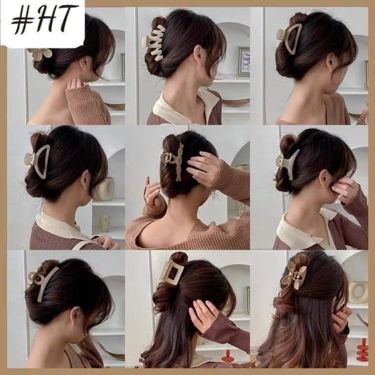 SET 10 chiếc KẸP TÓC NHÁM NÂU STYLE KOREA