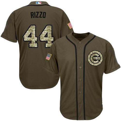 Áo Thun Bóng Chày Màu Trắng/Xanh Dương/Xám/Trắng/Xám Đội Bóng Chicago Cubs 44 Cho Nam